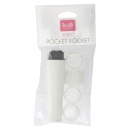 Mini-wibrator Pocket Rocket White z 4 wymiennymi końcówkami, 10,5 cm - 2