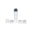 Mini-wibrator Pocket Rocket White z 4 wymiennymi końcówkami, 10,5 cm - 1