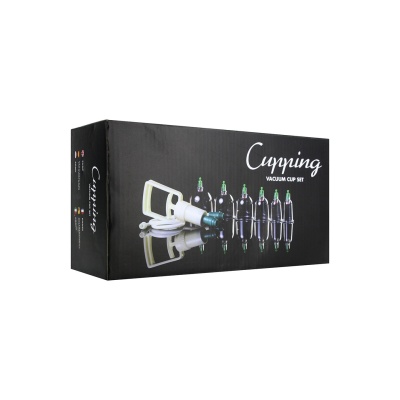 Zestaw baniek próżniowych Cupping Vacuum Cupset Transparent z ręczną pompką, 6 szt. (2,2–5,7 cm) - 1