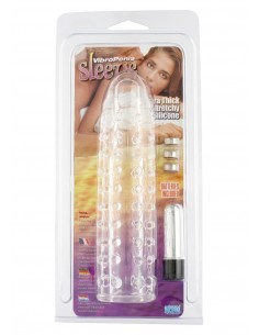Stymulująca Nakładka Na Penisa Vibropenis Sleeve Clear - Przedłużki i nakładki na penisa - 1 2