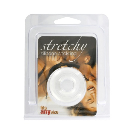 Pierścień na penisa Stretchy Cockring Transparent - elastyczny TPE, średnica zewnętrzna 4,2 cm, wewnętrzna 2 cm - 2