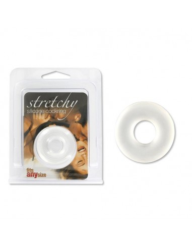 Pierścień na Penisa Stretchy Cockring Clear - Pierścienie erekcyjne niewibrujące - 3