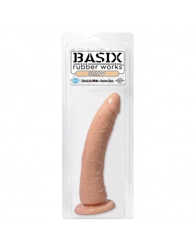 Żelowe Dildo Basix Slim 7" Dong Flesh - Dilda żelowe - 2