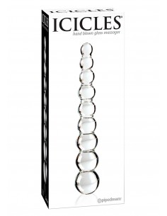 Szklane Kulki Analne Icicles No 2 Hand Blown Massager - Kulki analne, koraliki analne - 1 2