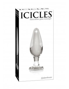 Szklany Butt Plug Icicles No 26 Hand Blown Massager - Korki analne szklane - 1