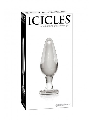 Szklany Butt Plug Icicles No 26 Hand Blown Massager - Korki analne szklane - 1
