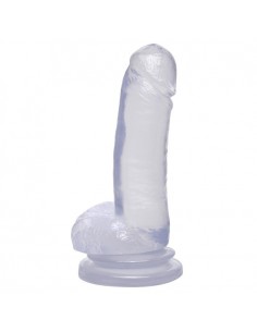 Żelowe Dildo Basix 8" Dong W Suction Cup Clear - Dilda żelowe - 1