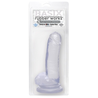 Dildo z przyssawką 8 cali (20,3 cm) z realistyczną fakturą - 1 2