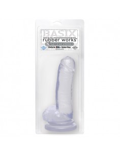 Żelowe Dildo Basix 8" Dong W Suction Cup Clear - Dilda żelowe - 1 2