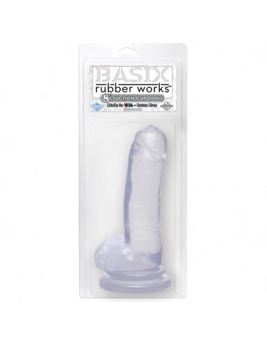 Żelowe Dildo Basix 8" Dong W Suction Cup Clear - Dilda żelowe - 2