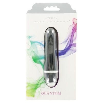 Wibrator Quantum Vibe Black z 7 programami, wodoodporny, 9 cm długości. - 1 2
