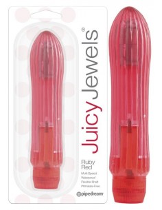 Żelowy wibrator Juicy Jewels Ruby Red Vibe - Wibratory żelowe - 1
