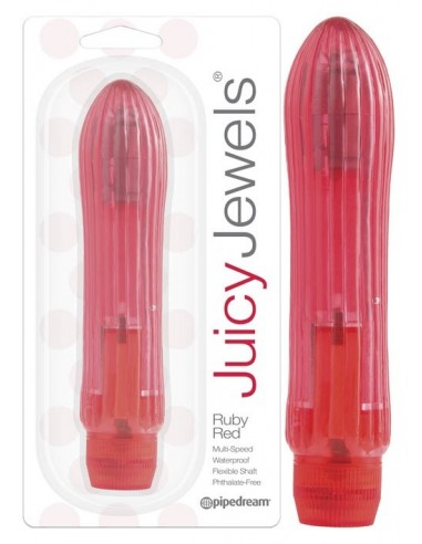 Żelowy wibrator Juicy Jewels Ruby Red Vibe - Wibratory żelowe - 1