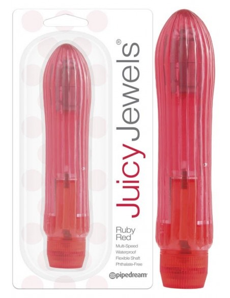 Żelowy wibrator Juicy Jewels Ruby Red Vibe - Wibratory żelowe - 1