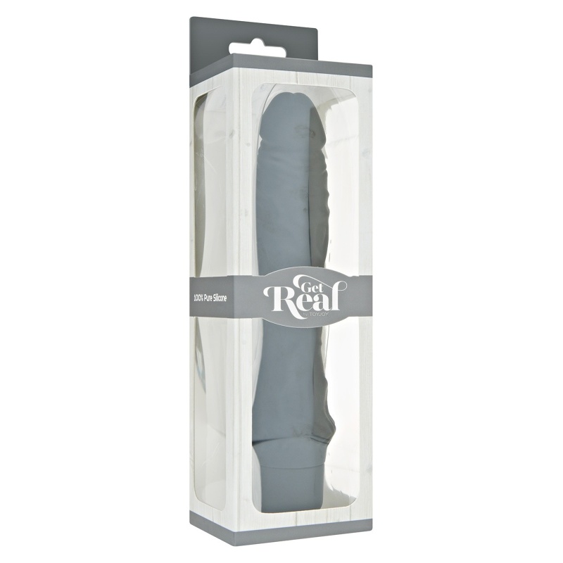 Wibrator Classic Large 24,9 cm z rowkami spiralnymi - 2
