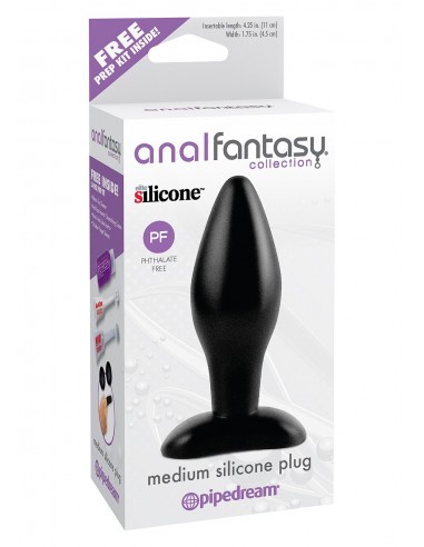 Korek analny AFC Medium Silicone Plug Black - Korki analne silikonowe - 2