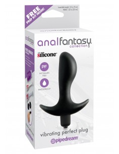Korek analny wibrujący Vibrating Perfect Plug Black - Kulki i korki analne wibrujące - 1 2