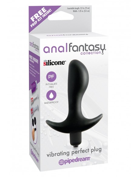 Korek analny wibrujący Vibrating Perfect Plug Black - Kulki i korki analne wibrujące - 2