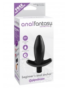 Korek analny wibrujący Beginners Anal Anchor Black - Kulki i korki analne wibrujące - 1 2