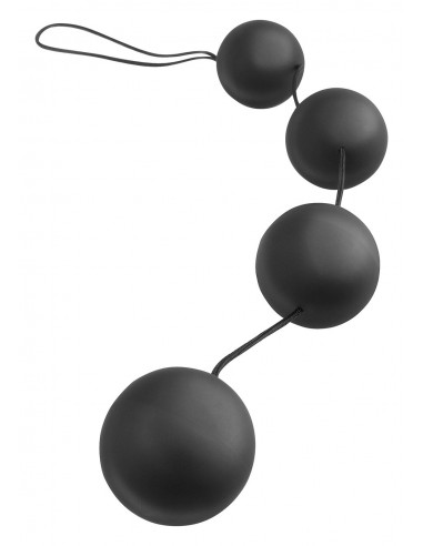 Kulki Gejszy Deluxe Vibro Balls Black - Kulki analne, koraliki analne - 1