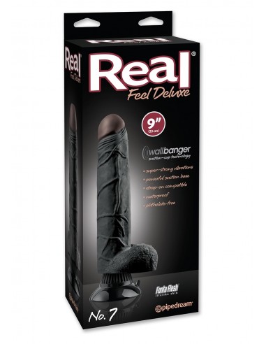 Wibrator z cyberskóry Real Feel Deluxe 7 Black - Wibratory Realistyczne - 2