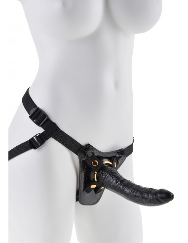 Strapon Ff Gold Designer Strap On - Strap-ony, dilda na pasku bez wibracji - 1