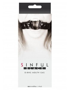 Knebel Sinful O-Ring Mouth Gag Black - Kneble do ust - 1 2