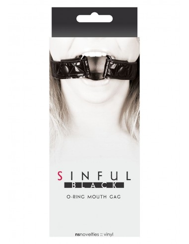 Knebel Sinful O-Ring Mouth Gag Black - Kneble do ust - 2