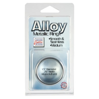 Pierścień na penisa Alloy Metallic Ring M ze stali nierdzewnej - 1 2