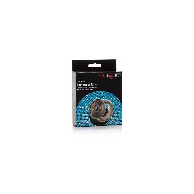 Cockring All Star Enhancer Ring ze zintegrowanym pierścieniem na jądra, 5 × 4 cm - 2