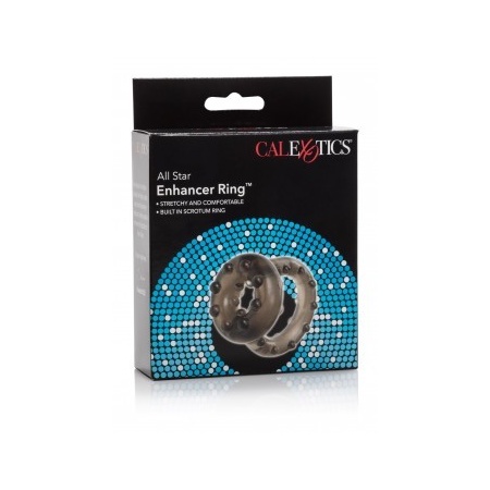 Cockring All Star Enhancer Ring ze zintegrowanym pierścieniem na jądra, 5 × 4 cm - 2