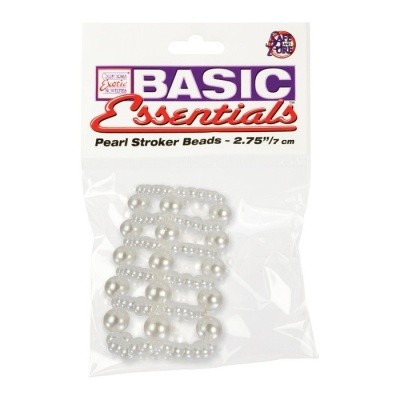 Nakładka na penisa Pearl Stroker Beads Large z perełkami, długość 7 cm - 1 2