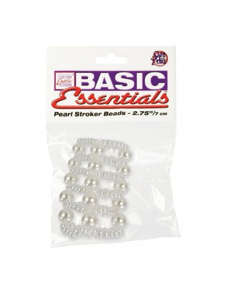 Pierścień na Penisa Basic Essentials Pearl Ring Large - Pierścienie erekcyjne niewibrujące - 2