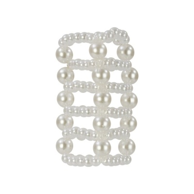Nakładka na penisa Pearl Stroker Beads Large z perełkami, długość 7 cm - 1