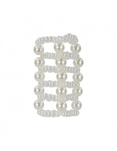 Pierścień na Penisa Basic Essentials Pearl Ring Large - Pierścienie erekcyjne niewibrujące - 1