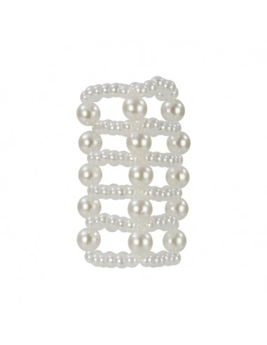 Pierścień na Penisa Basic Essentials Pearl Ring Large - Pierścienie erekcyjne niewibrujące - 1