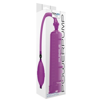 Pompka do penisa Power Pump Purple – cylinder 20 cm z zaworem zwrotnym - 1 2