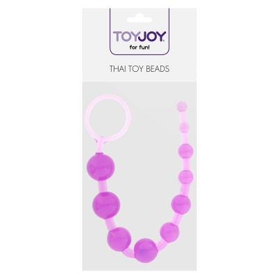 Koraliki analne Thai Toy Beads Purple – 10 stopniowanych kulek TPE, 30 cm - 1 2