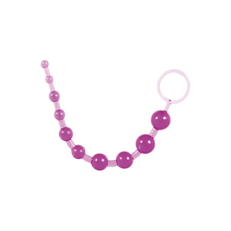 Koraliki analne Thai Toy Beads Purple – 10 stopniowanych kulek TPE, 30 cm - 1