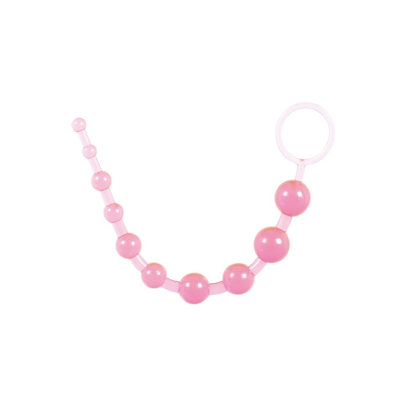 Sonda analna SCALA Thai Toy Beads Pink stopniowana, 20 cm - 1