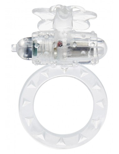 Pierścień na Penisa wibrujący Flutter Ring Clear - Pierścienie erekcyjne wibrujące - 3