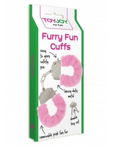 Kajdanki erotyczne Furry Fun Cuffs Pink Plush - Kajdanki erotyczne - 1