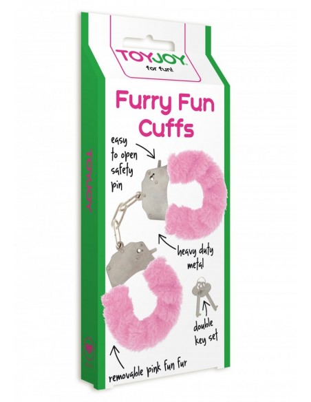 Kajdanki erotyczne Furry Fun Cuffs Pink Plush - Kajdanki erotyczne - 1