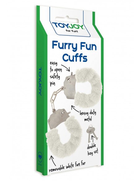 Kajdanki erotyczne Furry Fun Cuffs White Plush - Kajdanki erotyczne - 1