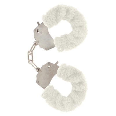 Futrzane Kajdanki Furry Fun Cuffs – Białe, na wieczór panieński - 1 2