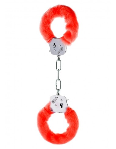 Kajdanki erotyczne Furry Fun Cuffs Red Plush - Kajdanki erotyczne - 2