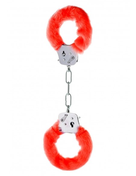 Kajdanki erotyczne Furry Fun Cuffs Red Plush - Kajdanki erotyczne - 2