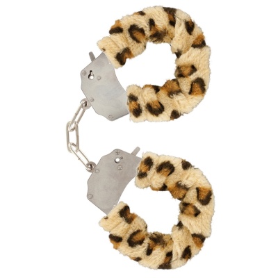 Kajdanki SCALA Furry Fun Cuffs Leopard z futerkiem dla par - 1 2