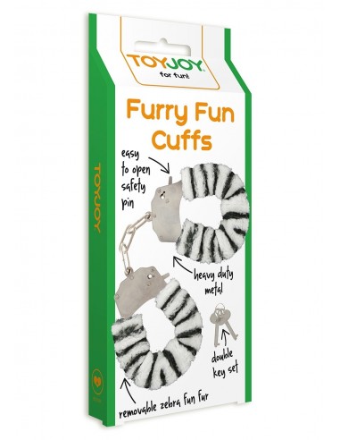 Kajdanki erotyczne Furry Fun Cuffs Zebra Plush - Kajdanki erotyczne - 1
