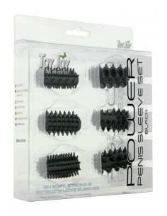 Zestaw Nakładek Na Penisa Power Penis Sleeve Set Smoke - Przedłużki i nakładki na penisa - 1 2